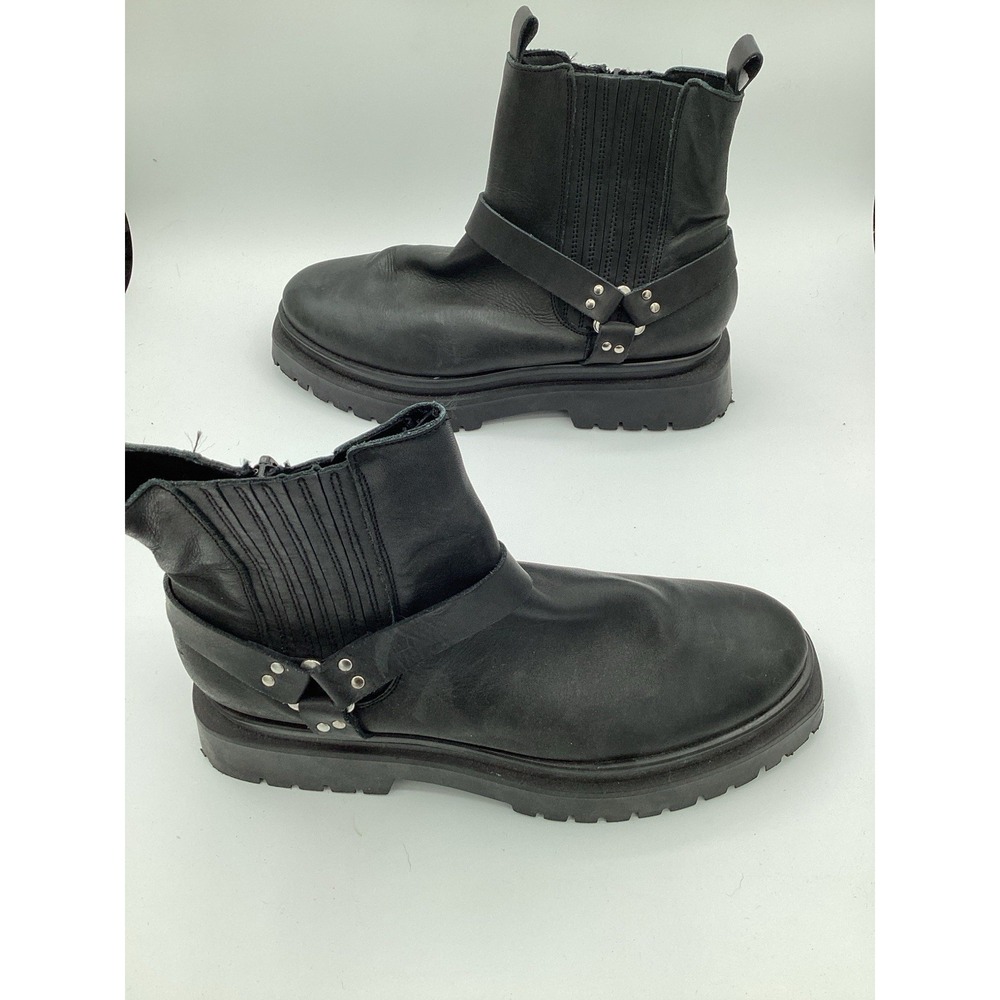 Pilcro Moto Ankle Boots US 8.5 M Size 10.5 W EU 41 Black Excellent Condition